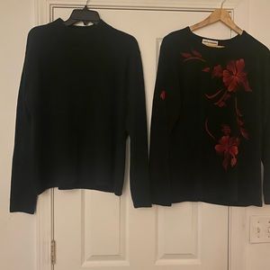Two Beautiful black 3 sweaters,XL